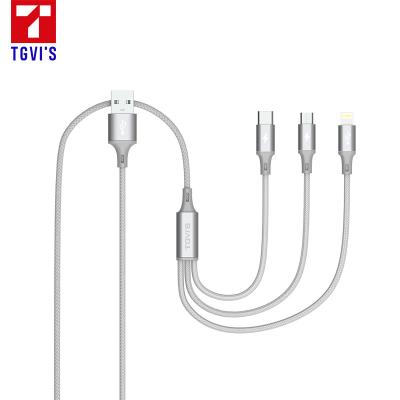 China 3A Charger\Fast Data Transfer TGVIS MFI 3 in 1 Fast Charger Data Transfer Cable For Iphone 14 13 12 Charger Cable Fast Charging for sale