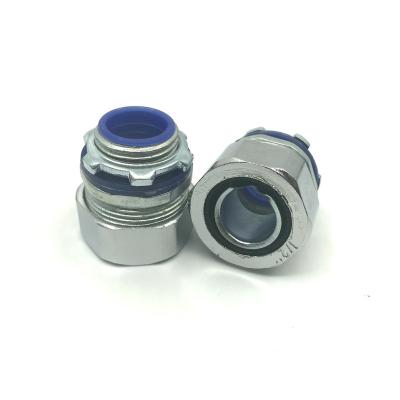 China Flexible Power 32mm Metal Conduit Union Connector Male Cable Connectors for sale