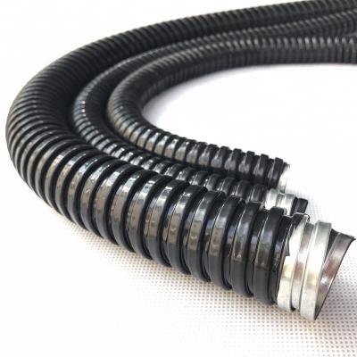 China Flexible PVC Coated Flexible Corrugated Electrical Conduit Pipes For Decorative Electrical Cable for sale