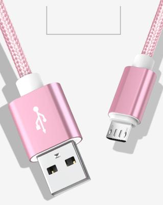 China Mobile Phone Nylon Usb Cable Micro Charging Type C Usb Cable 2.4a 1m 2m Charging Cable for sale