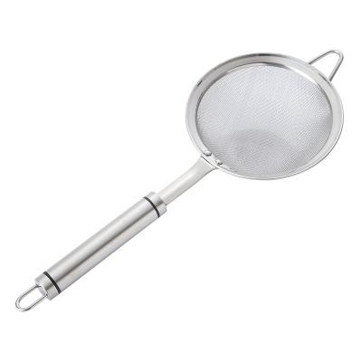 China Large Strainer Soybean Milk Filter Spoon Dense Net Dense 304 Stainless Steel Oil Fishing Large Filter Spoon for sale