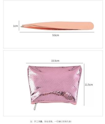 China Good Quality Eyebrow Beauty Kit Waterproof Forehead Kit In Cute Pink Zipper Pouch for sale