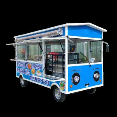 China Customized multifunctional mobile vegetable processing truck 7.5ft quality ice cream mobile shop food truck trailer for sale