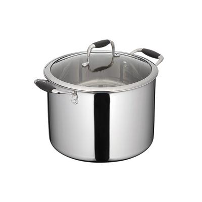 China Widely Used Sustainable Special Design 3 Ply All Plated Steel Casserole Stock Pot for sale