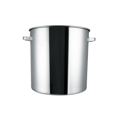 China Large Volume Stainless Steel Sustainable Soup And Stock Pots Custom Design Stainless Steel Round Tray With Ears Serving Tray With Lid for sale