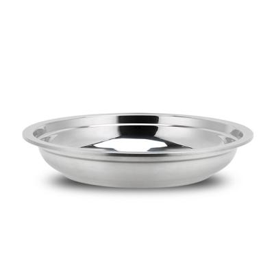 China Sustainable Economic Custom Design Stainless Steel Round Tray With Ears Serving Tray With Lid for sale