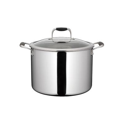 China Sustainable 3 Ply All Clad Steel Casserole Stockpot for sale