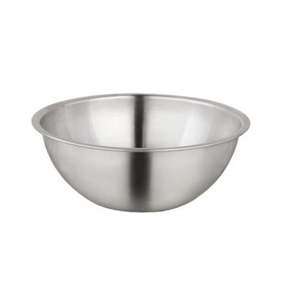 China Viable Universal Kitchen Accessories Stainless Steel Kitchen Basin Mixing Bowl Silver Fruit Bowl Round Seasoning Cylinder for sale