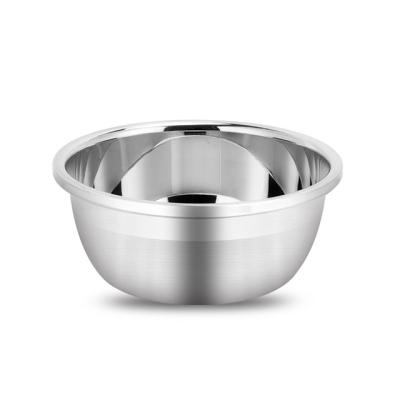 China Silver Stainless Steel Kitchen Basin Mixing Bowl Multifunctional Cheap Viable Fruit Bowl Round Seasoning Cylinder for sale