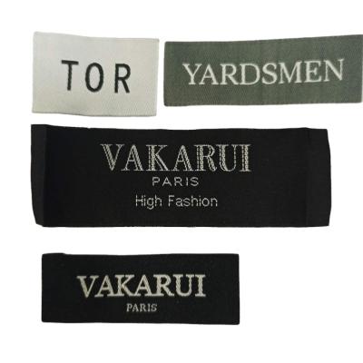 China Sustainable New Design Style Wholesale No Private Apparel Woven Label for sale