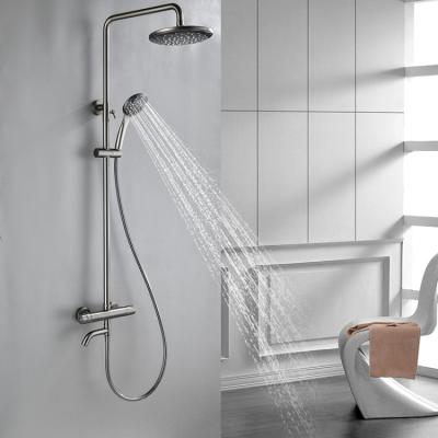 China With Slide Bar Wall Mounted Faucets For Bathroom 38 Degree Constant Temperature Shower Faucet for sale