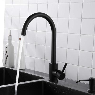 China Modern Black Thermostatic Faucets Kitchen Basin Mixers 304 Stainless Steel 3 Way Kitchen Sink Faucet for sale