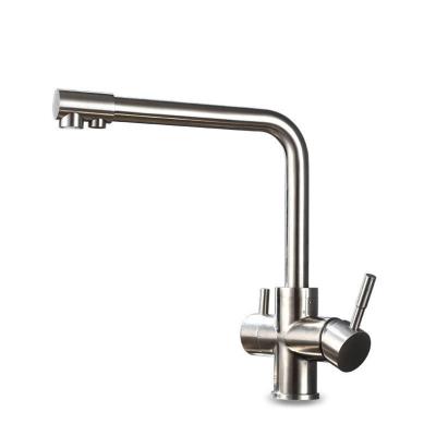 China Modern Stainless Steel Kitchen Faucet 304 Filter Water Thermostatic Sink Basin Faucet for sale