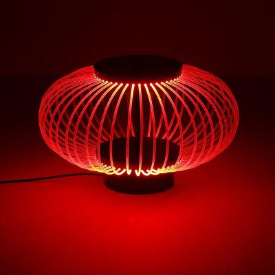 China Jellyfish Shape Colorful Original Design LED Fiber Optic Lantern Table Lamp With APP Or Remote Control for sale