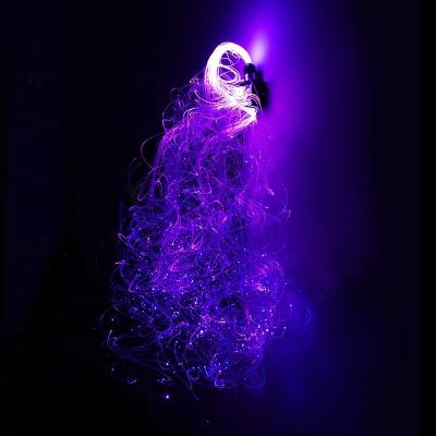 China Jellyfish Shape Multiple Color Changing LED Beauty Fiber Optic Indoor Wall Light For Hallway Decoration for sale