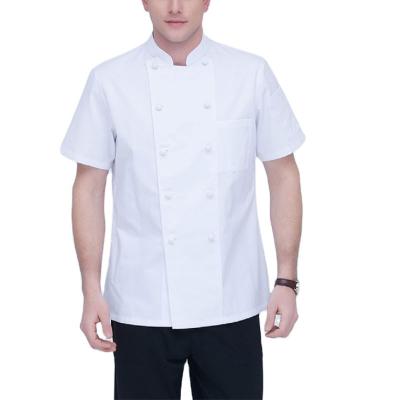 China Cloth Designs Uniform Chef Uniform Short Sleeve Restaurant Waiter Restaurant Chef Uniform for sale