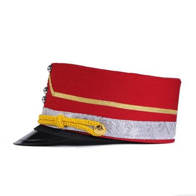 China New 2021 Ceremonial Hat Porter Hat Military Band Flag Side Verified Wearer Hat for sale