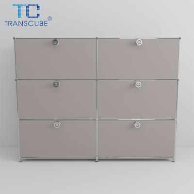 China Adjustable Custom Design Store Furniture 6 Drawer Steel Modular Filing Cabinet (Other) for sale