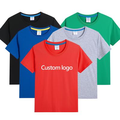 China 100% Cotton 180gsm Custom T-shirt Men's Anti-Wrinkle Plain Plain T-shirts Logo Print for sale