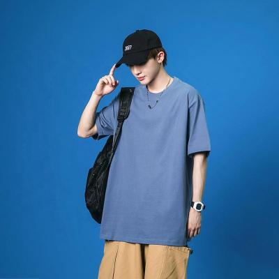 China Custom Oversized Printed Anti-Wrinkle T-Shirt 230g 100% Cotton Loose Sleeves for sale