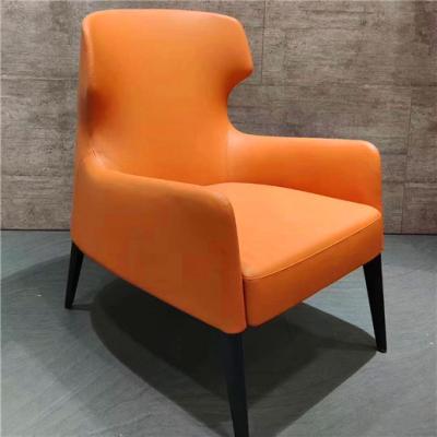 China High density processing cold foam 2020 newest design napa leather Nordic wing chairs modern stylish high back leisure for sale