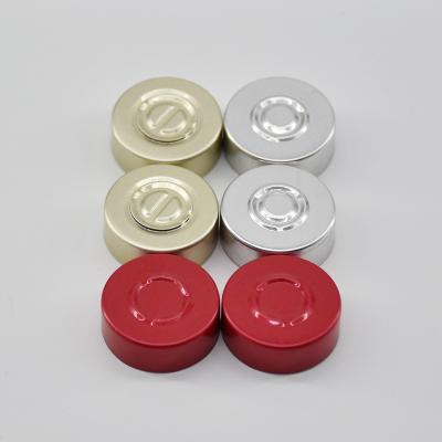 China Non Spill Pharmaceutical 13mm 15mm 20mm 28mm Aluminum Crimp Seal Closure 32mm Medical Aluminum Cap for sale