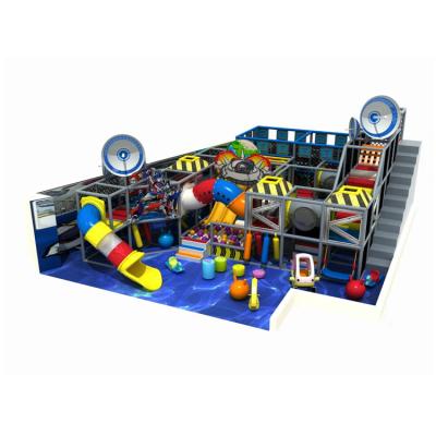 China Soft Outer Space Wooden Theme Kid Game With Tunnel Slide Football Court Wholesale for sale