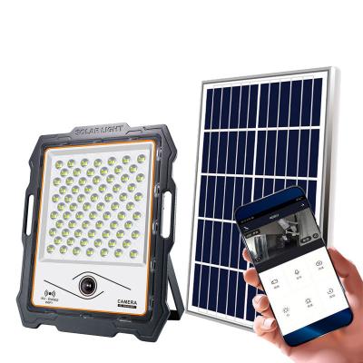 China Outdoor IP67 Garden CCTV LED Solar Flood Light 100w 200w 300w 400w 600w with CCTV Camera for sale