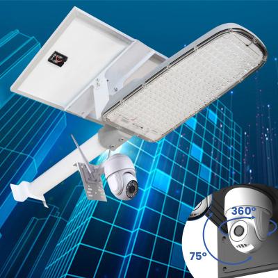 China European Style Outdoor Security Camera With Aluminum Garden Luces Led 80 Solar Street Lights 200W 1080P Wifi/4g LED 50 24 Light Controls 120 130 for sale