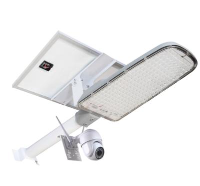 China 200W European style outdoor 1080P 2 million pixels cctv wifi 4G street camera solar flood light with cctv camera for sale