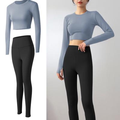 China Breathable Moisture Wicking Lady Quick-Drying Sports Yoga Fitness Suit for sale