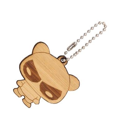 China China cartoon bamboo key chain for key chain with bamboo product for sale