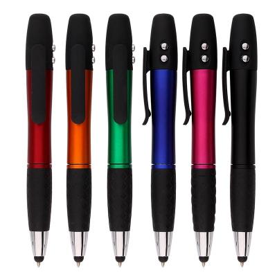 China Mobile Phone LED Light Laser Styles Ballpoint Pen Touch Screen Promotional Pens for sale