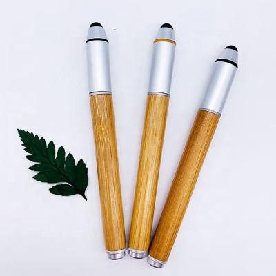 China Bamboo Metal Ball Pen+Touch Pen With Touch Screen Pens For Promotional Styles Ballpoint Pen Hot Sales for sale