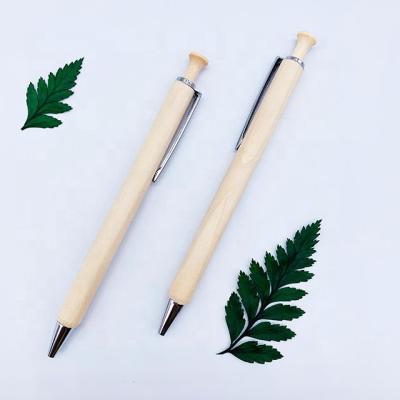 China Promotional Pen Metal Coin With Wooden Pen Promotional Wooden Ballpoint Pen for sale