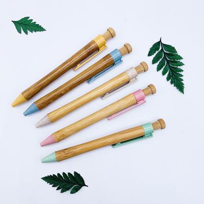 China Promotional Pen Bamboo Ballpoint Pen with Wheat Straw Coin for sale