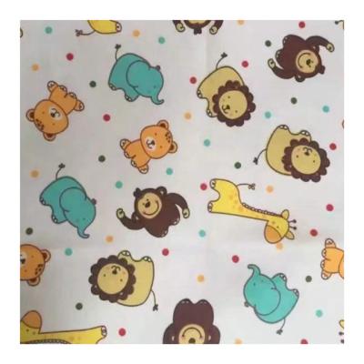 China Low Price Soft Print Factory Customized Fabric 100% Cotton 40*40 133*72 Printed Fabric For Shirt Baby Kids Clothes for sale