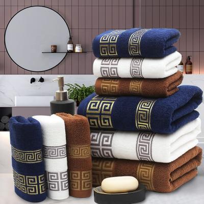 China 100% Cotton Microfiber Bath Towel Luxury Natural Organic Charcoal Hotel Hair Salon Bleach 100% Bamboo Charcoal Bath Towel QUICK-DRY Gain Towel for sale