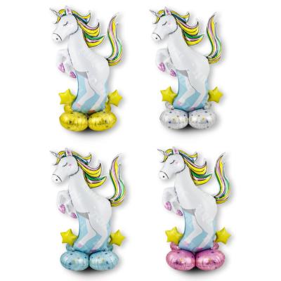 China Super Gift Toy New Unicorn Giant Balloon Child Birthday Party Stand Balloon Large for sale