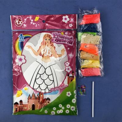 China Gift Toy Snowflake Mud Color Princess Series Toy Hand Painted Balloon for sale