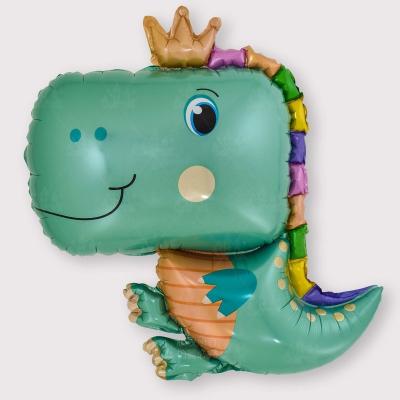 China Hot Gift Toy 2022 Dinosaur Rex Balloons Birthday Decoration Factory Price Foil Dragon Shaped Toy Balloon Inflation Cheer for sale