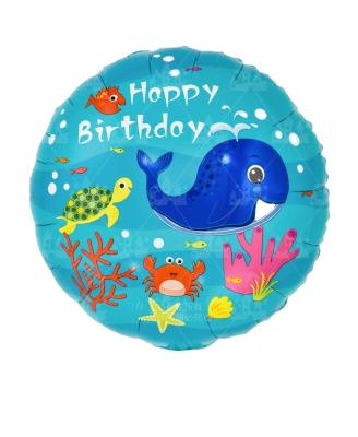 China Foil film 2022 18 inch round ocean whale shark foil cumpleanos de feliz for kids birthday party decoration boy amazon hot sale helium for sale