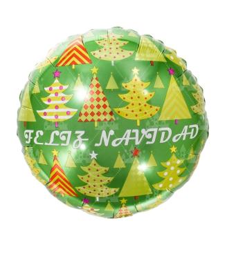 China Gift Toy Spanish Globo Balloon Colorful Globos De Aluminio Ronda Feliz Navidad Professional Foil Balloon 18 Inch Manufacturing Foil Banner for sale