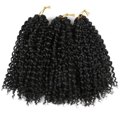 China Charming Wholesale Premium Synthetic Fiber Marlybob Passion Twist Kinky Curly Hair 8 Inch Black Water Wave Hair Ombre Braiding Curly Curly Hair Synthetic for sale