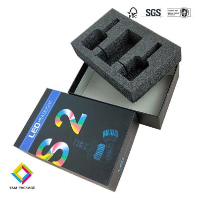 China Custom Printing Luxury Rigid Folding Box Black Paper Packaging Magnet Closure Lid Cardboard Magnetic for sale