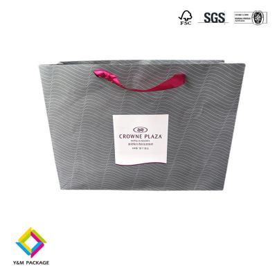 China Custom Logo Cardboard Packaging Luxury Gift Shopping Jewelry Paper Bag With Handles for sale