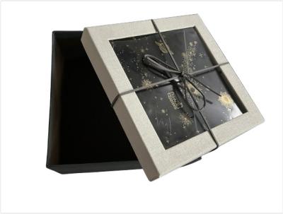 China Luxury Window Gift Box Custom Size Satin Finish For Special Gifts for sale