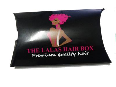 China Custom Branded Pillow Boxes Packaging Design For Hair Extension for sale