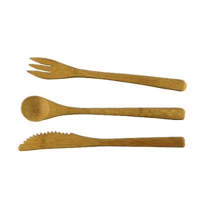 China Sustainable Non-Toxic Material Bamboo Cutlery Set for sale