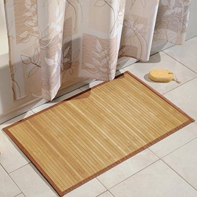 China Anti-Slip Natural Bamboo Floor Mat For Kitchens, Bathrooms Or Offices for sale